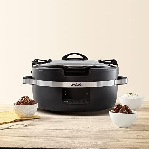 Crock-Pot Thermoshield 6 Quart Slow Cooker with Carry Handles m4w