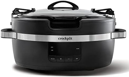 Crock-Pot Thermoshield 6 Quart Slow Cooker with Carry Handles m4w