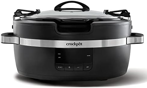 Crock-Pot Thermoshield 6 Quart Slow Cooker with Carry Handles m4w