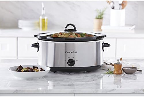 Crock-Pot 7 Quart Oval Manual Slow Cooker – Stainless Steel 07v