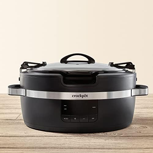 Crock-Pot Thermoshield 6 Quart Slow Cooker with Carry Handles m4w