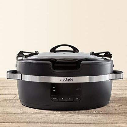 Crock-Pot Thermoshield 6 Quart Slow Cooker with Carry Handles m4w