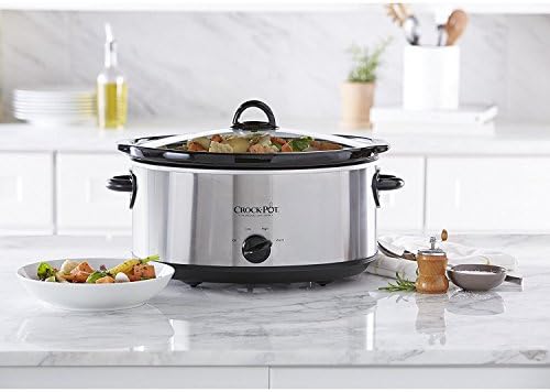 Crock-Pot 7 Quart Oval Manual Slow Cooker – Stainless Steel 07v