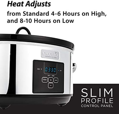 Crock-Pot 7 Quart Programmable Slow Cooker – Polished Platinum q8b