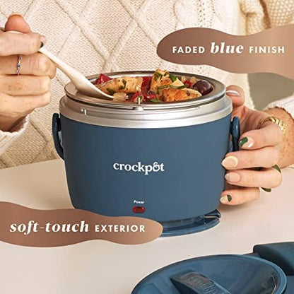 Crock-Pot Electric Lunch Box Food Warmer 20oz – Faded Blue e2h