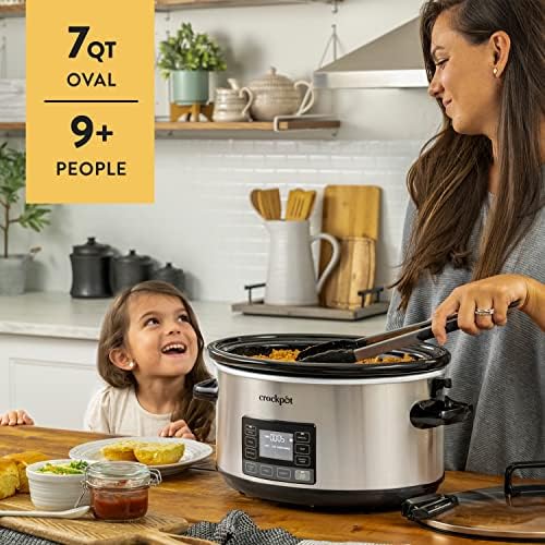 Crock-Pot 7 Quart Portable Programmable Slow Cooker with Timer 487