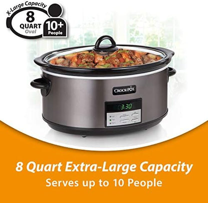 Crock-Pot 8 Quart Programmable Slow Cooker with Auto Warm lxh