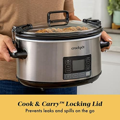 Crock-Pot 7 Quart Portable Programmable Slow Cooker with Timer 487