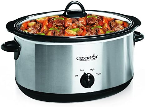 Crock-Pot 7 Quart Oval Manual Slow Cooker – Stainless Steel 07v