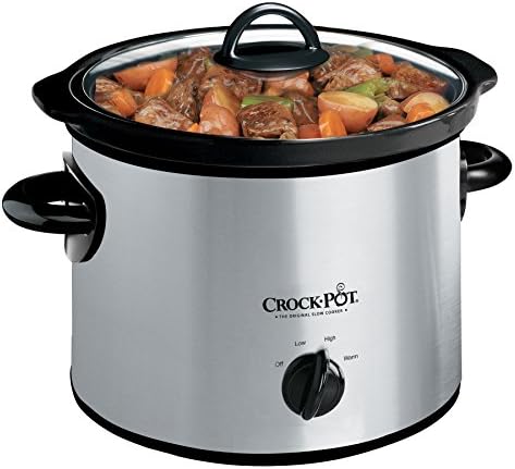 Crock-Pot 3 Quart Manual Slow Cooker – Silver mmd