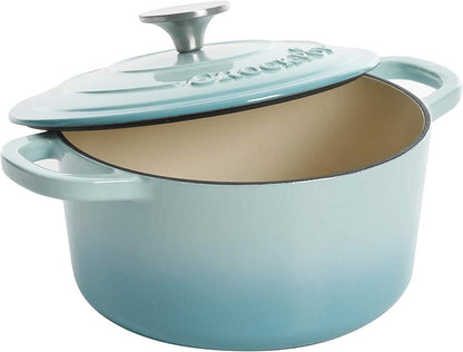 Crock-Pot 3 Quart Enameled Cast Iron Dutch Oven – Aqua r1f
